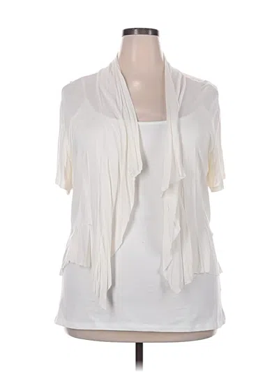 Pre-owned Intriguing Threads Cardigan Sweater In White