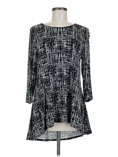 Pre-owned Intro 3/4 Sleeve Blouse In Black