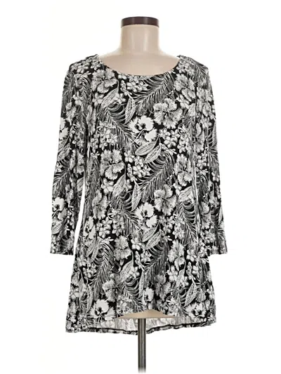Pre-owned Intro 3/4 Sleeve Blouse In Gray
