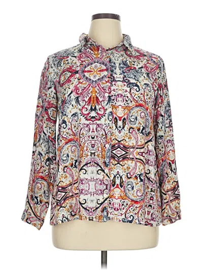 Pre-owned Intro 3/4 Sleeve Blouse In White