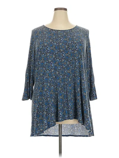 Pre-owned Intro 3/4 Sleeve T-shirt In Blue