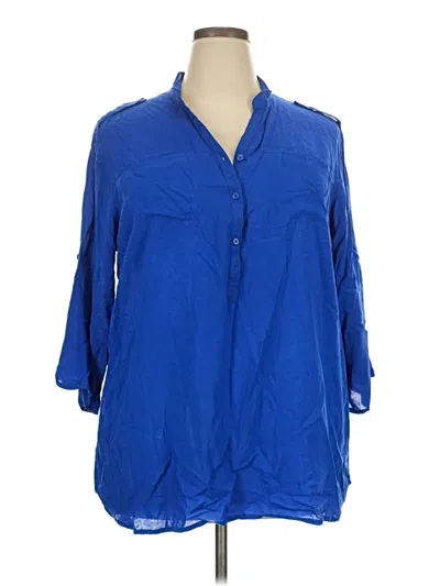 Pre-owned Intro 3/4 Sleeve T-shirt In Blue