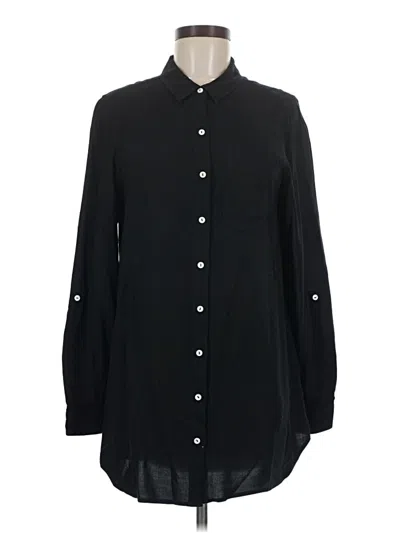 Pre-owned Intro Long Sleeve Button Down Shirt In Black