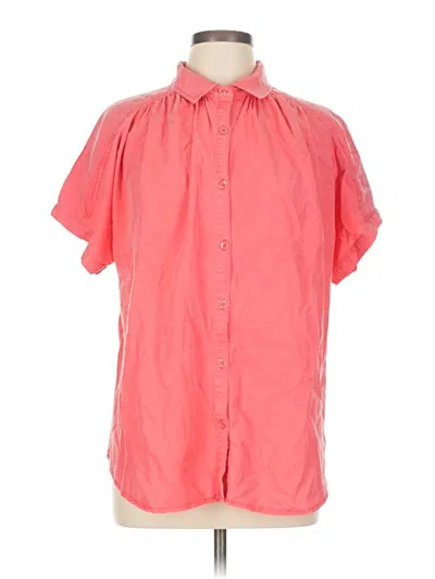 Pre-owned Intro Short Sleeve Blouse In Pink