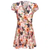 Introvertie Vienna Women's Alice In Bloom Silk Wrap Dress Mini