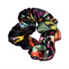 Introvertie Vienna Women's Black Silk Scrunchie Azulejo Dark In Black