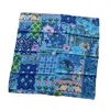 Introvertie Vienna Women's Blue Silk Scarf - Mosaic Azure In Blue