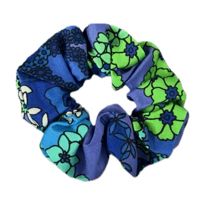 Introvertie Vienna Women's Blue Viscose Rayon Scrunchie Bloom Azure