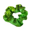 Introvertie Vienna Women's Green Silk Linen Scrunchies Lime Bloom In Green