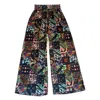 Introvertie Vienna Women's Johnny Silk Stretch Palazzo Pants - Azulejo Black In Black