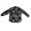 Introvertie Vienna Women's June Silk Linen Blouse - Azulejo Black In Black