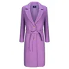 Introvertie Vienna Women's Pink / Purple Arthur Lavender Boiled Wool Coat In Pink/purple