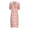 Introvertie Vienna Women's Pink / Purple Cornwall Zesty Rose Linen Wrap Dress Maxi In Pink/purple