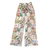 Introvertie Vienna Women's White Johnny Silk Stretch Palazzo Pants - Azulejo Light In White