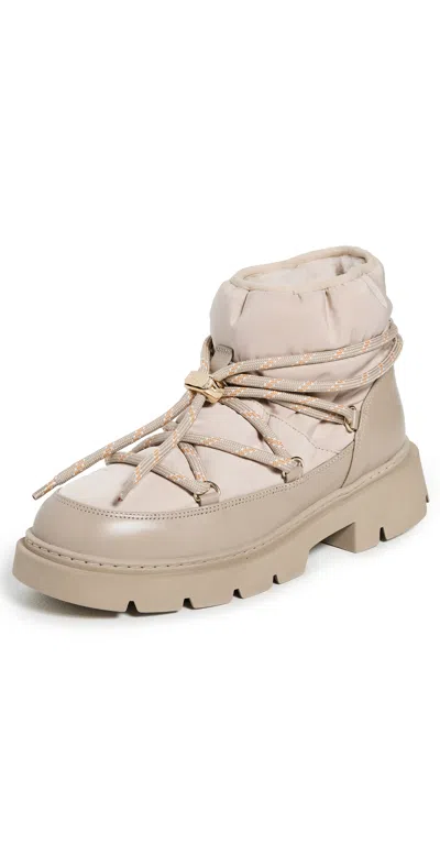Inuikii Biker Puffer Boots Beige In Neutral