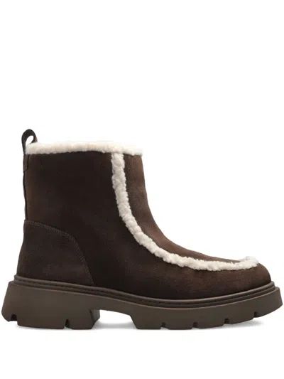 Inuikii Biker Suede Boots In Brown