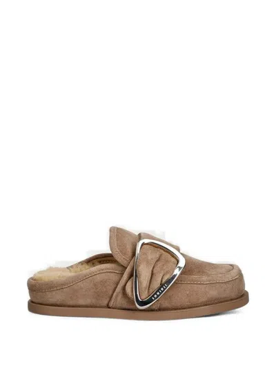 Inuikii Buckle-detail Suede Mules In Brown