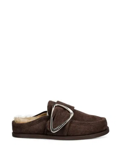 Inuikii Buckle-fastening Suede Flat Mules In Multi