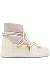 Inuikii Shearling Lace-up Ankle Boots In Neutrals