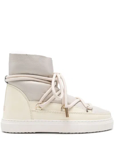 Inuikii Shearling Lace-up Ankle Boots In Neutrals