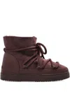 Inuikii Classic Low Suede Snow Boots In Burgundy