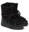 Inuikii Classic High Kinder Suede And Leather Boots In Black