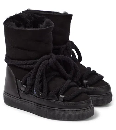 Inuikii Kids' Classic High Kinder Suede And Leather Boots In Black