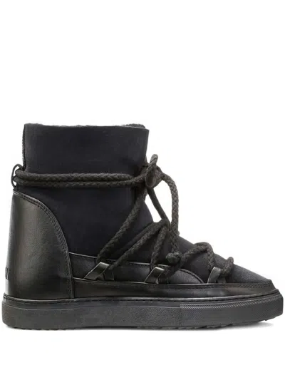 Inuikii Classic Lace-up Leather Sneakers In Black