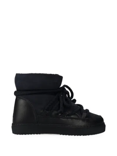 Inuikii Classic Lace-up Leather Ankle Boots In Black