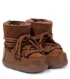 Inuikii Classic Leather And Suede Snow Boots In Brown