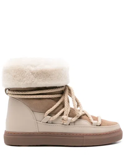 Inuikii Woman Ankle Boots Off White Size 7 Leather In Neutral