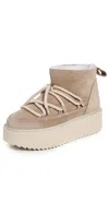 Inuikii Classic Low Platform Boots Beige In Neutral