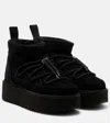Inuikii Classic Low Suede Platform Snow Boots In Black