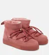 Inuikii Classic Low Suede Snow Boots In Dusty Rose