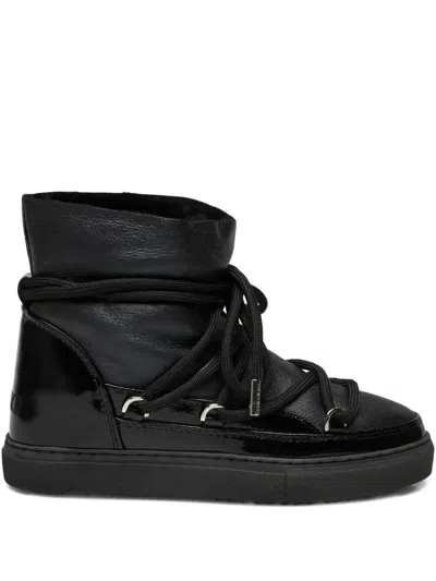 Inuikii Classic Patent Leather Lace-up Sneakers In Black