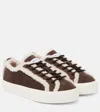 Inuikii Classic Shearling-lined Suede Sneakers In Brown