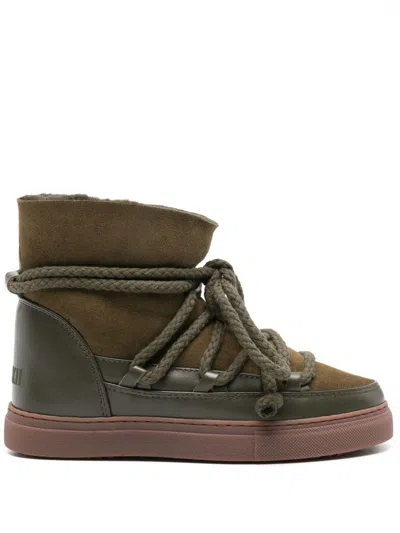 Inuikii Classic Suede Ankle Boots In Green