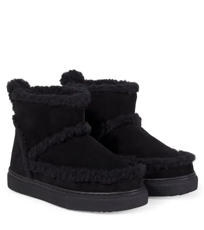 Inuikii Kids' Classic Suede Snow Boots In Black