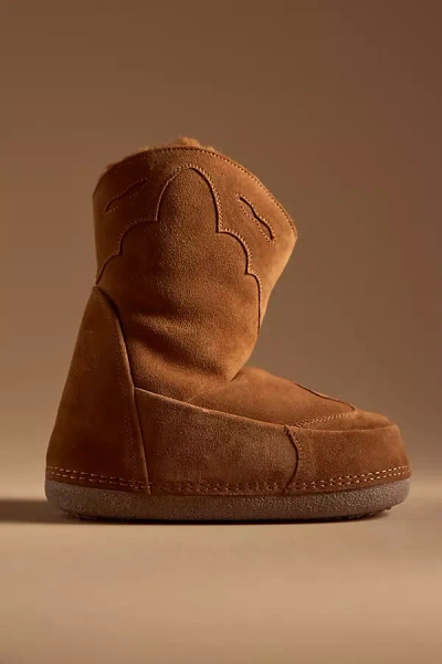 Inuikii Cowboy Embroidery Boots In Brown