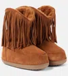 Inuikii Cowboy Fringes Suede Snow Boots In Braun