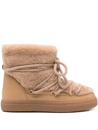 Inuikii Curly Lace-up Boots In Neutral