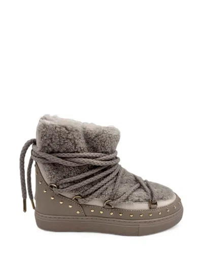 Inuikii Curly Rock Ankle Boots In Gray