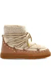 Inuikii Curly Rock Lace-up Studded Boots In Neutral