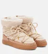 Inuikii Curly Rock Shearling And Leather Snow Boots In Brown
