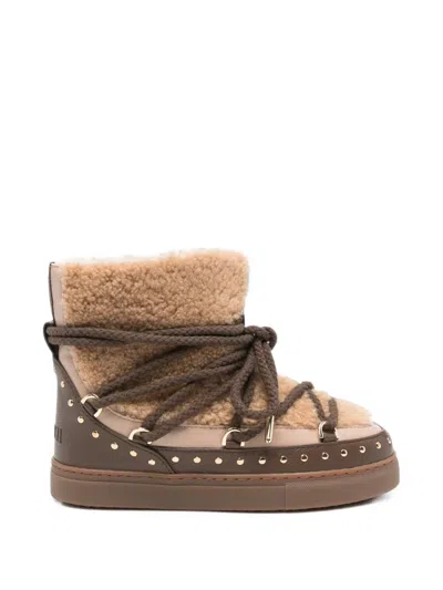 Inuikii Curly Rock Studded Boots In Neutral