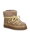Inuikii Curly Shearling Lace-up Boots In Neutral