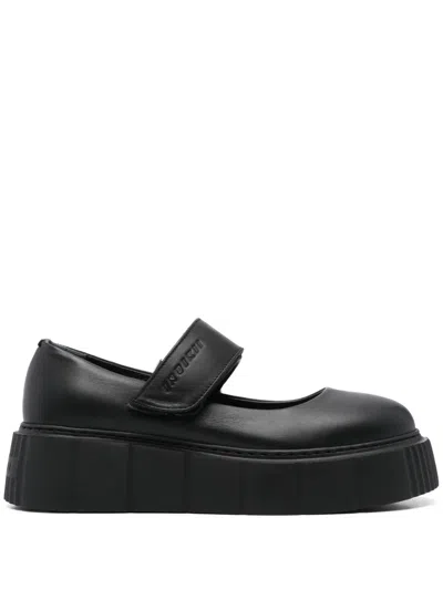 Inuikii Debossed-logo Ballet Flatforms In Black