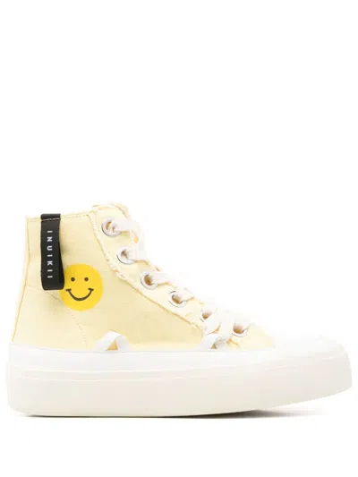 Inuikii Distressed Matilda Sneakers In Yellow