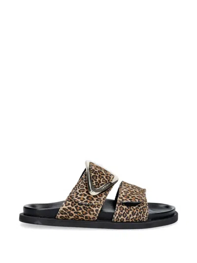 Inuikii Dreamer Buckle Leopard-print Sandals In Multi