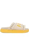 Inuikii Frayed-embellished Flat Sandals In Neutral